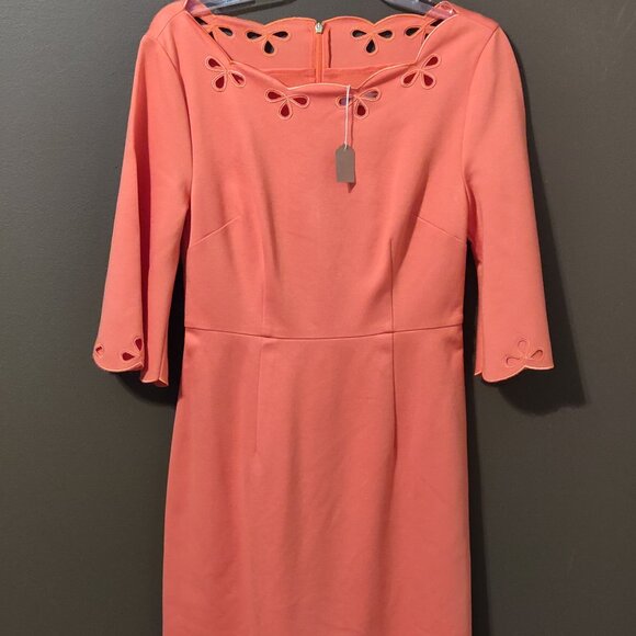 Trina Turk Orange Delight Scallop Dress SIZE 6 NEW WITH TAGS - Picture 3 of 9